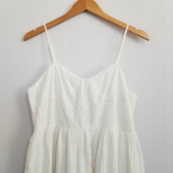 NWT A New Day White Eyelet Midi Dress Size Large - Picture 3 of 10